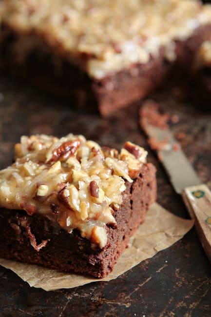 German Chocolate Brownies Recipe | My Baking Addiction