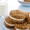 Giant Oatmeal Cream Pies have the warmth of oatmeal and cinnamon with a delicious center. Absolutely amazing.