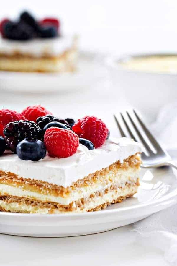 25 Must Make Lemon Recipes - Ioanna's Notebook No Bake Layered Lemon Pie explodes with gorgeous lemon flavor. You definitely need this in your life!