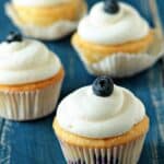 Blueberry Cupcakes with Cream Cheese Frosting