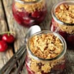 Cherry Crisp in Jars