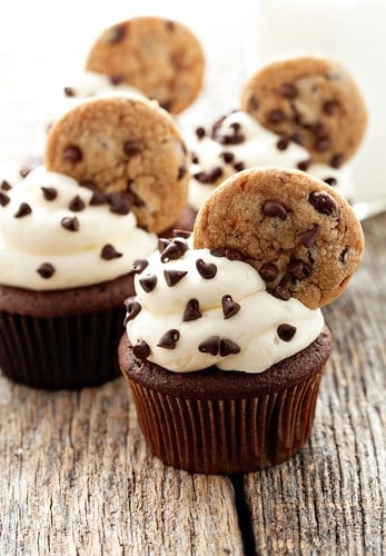 cookie dough cupcakes