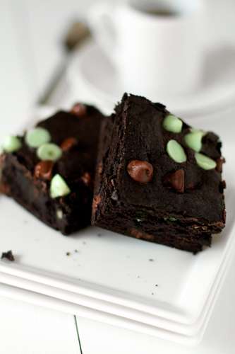 Post image for Mint Chocolate Chip Brownies