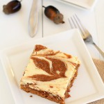 Pumpkin Cake with Cream Cheese Swirl