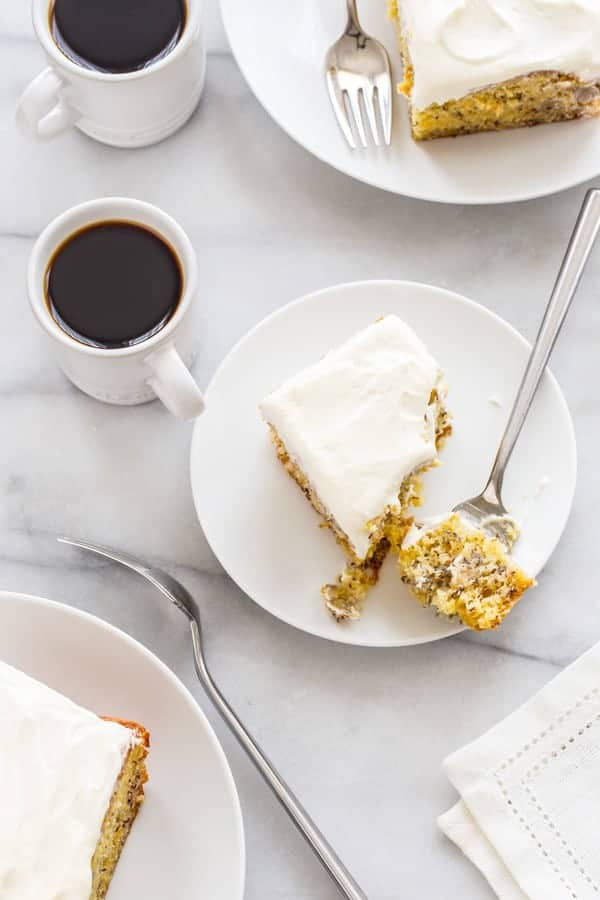 Moist Banana Cake is one of my absolute favorite things to make with overly ripe bananas. People will be begging you for the recipe!