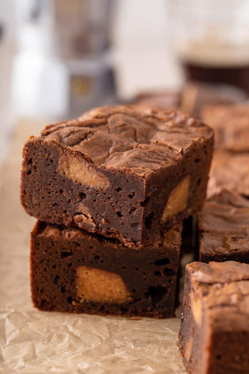 Peanut Butter Cup Brownies - My Baking Addiction