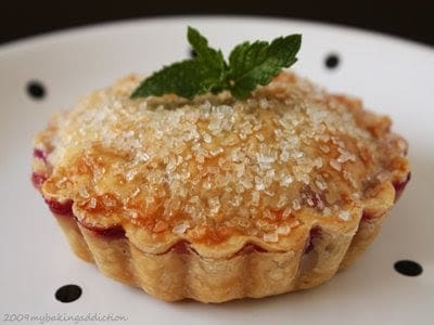 easy nectarine and raspberry mini pies…