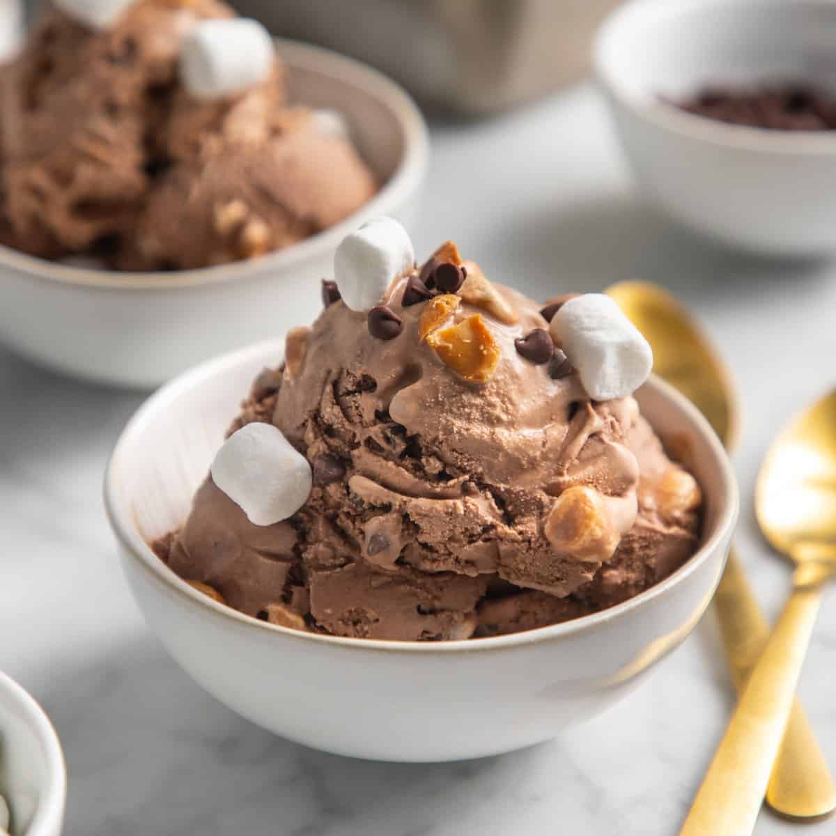 Rocky Road Ice Cream - Barefeet in the Kitchen