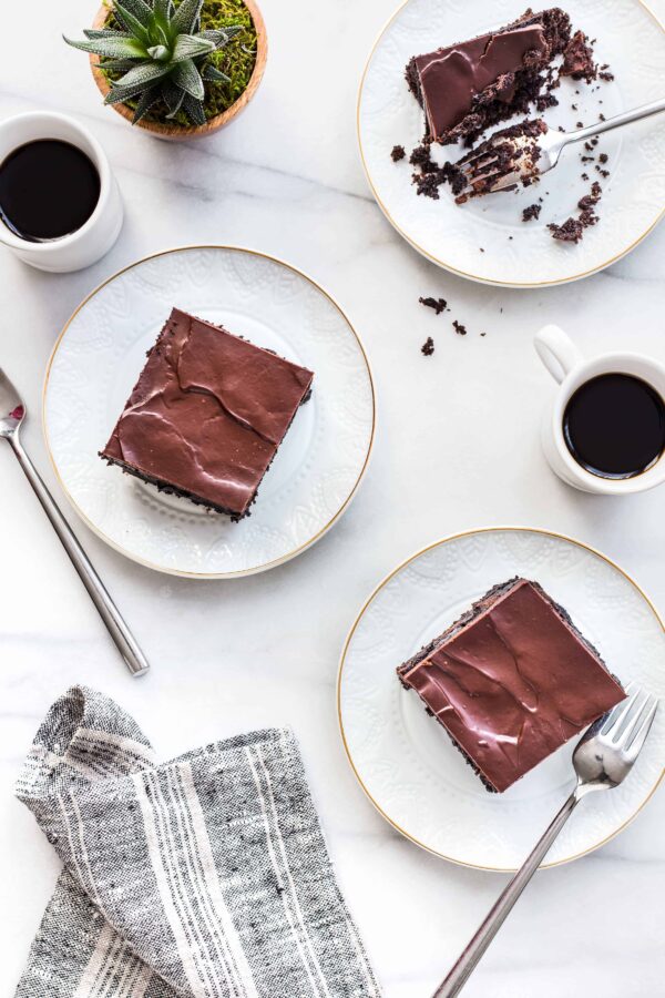 Chocolate Zucchini Cake is rich, ultra-moist and the perfect cake for the chocolate lover in your life. So delicious!