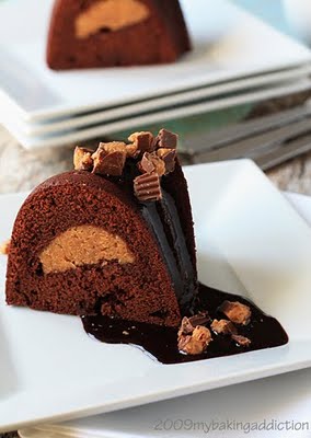 Chocolate Peanut Butter Swirl Bundt Cake