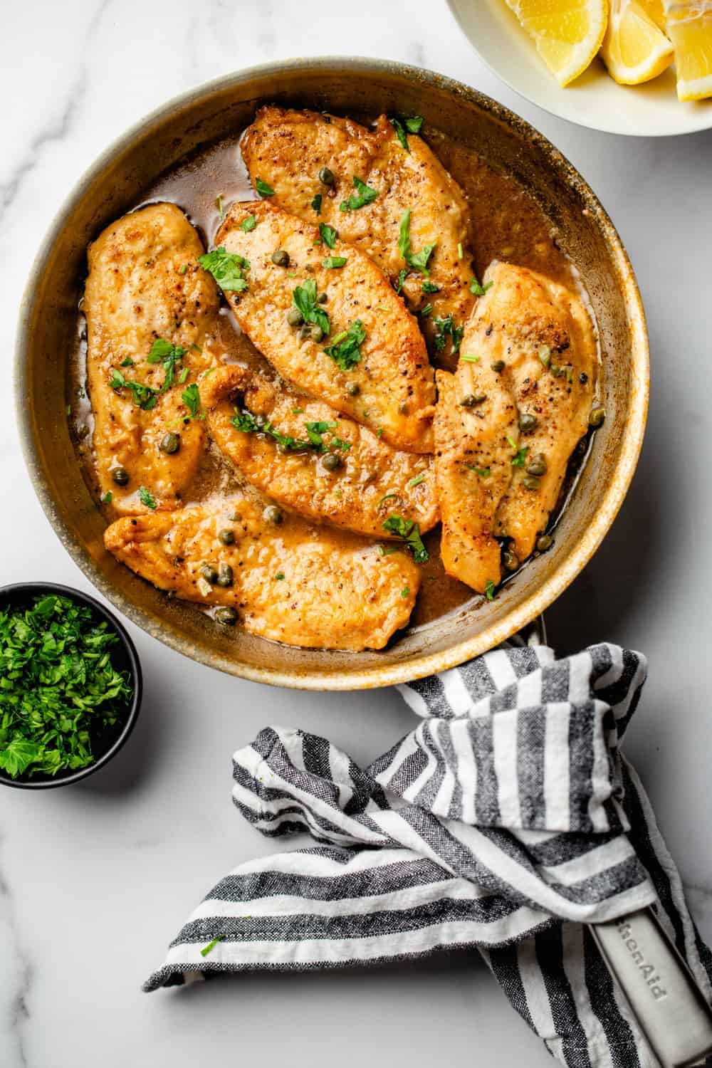 Perfectly moist chicken and a tangy sauce come together all in one pan with Chicken Piccata