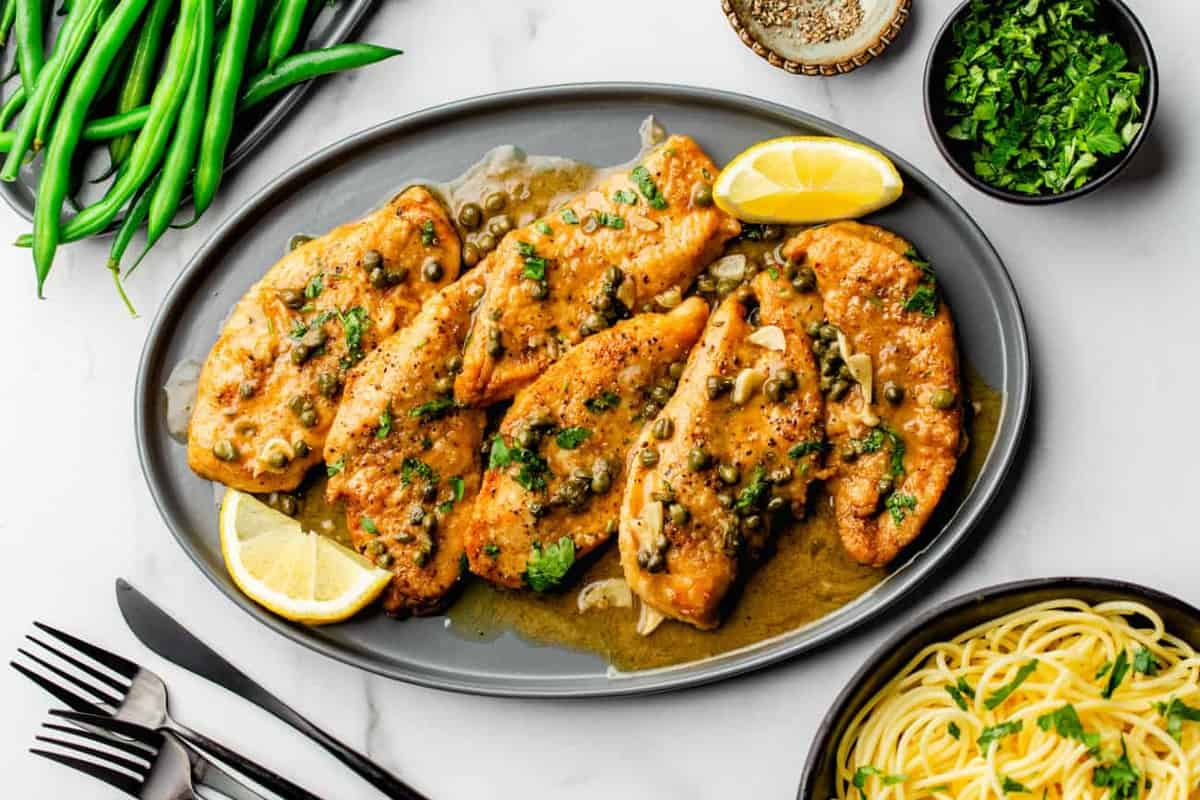 Chicken Piccata is the perfect dinner for anyone who loves the bright flavors of lemon and capers