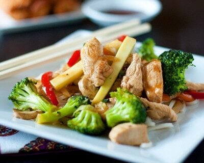 Chicken Stir Fry & Egg Rolls