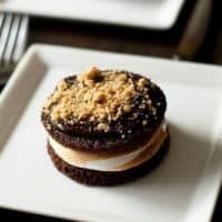 Smore Whoopie pie on a plate