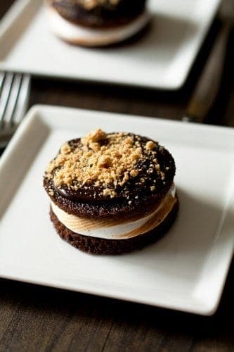 Smore Whoopie pie on a plate