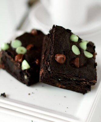 Mint Chocolate Chip Brownies