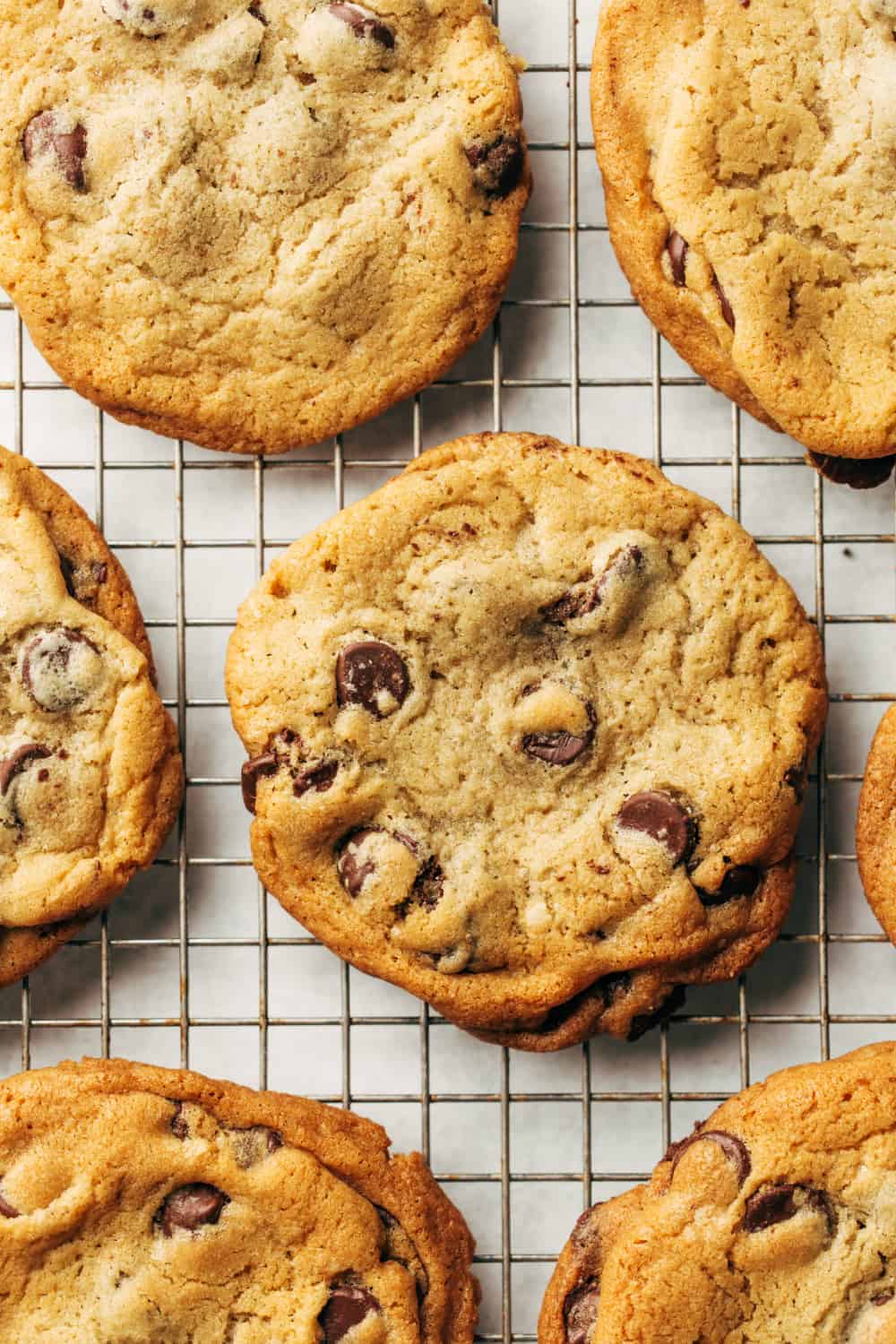 The best, chewiest chocolate chip cookies come from the New York Times chocolate chip cookie recipe. 