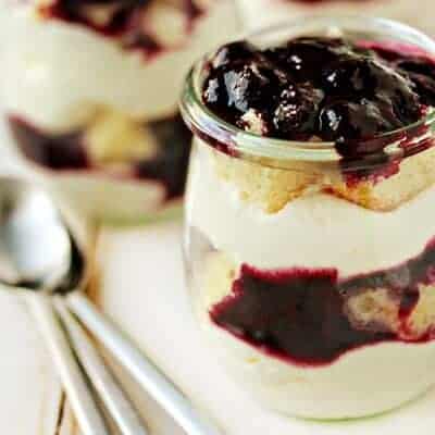 Blueberry Trifles with Mascarpone Whip