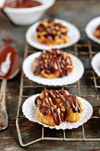 Caramel cashew clusters on a cooling rack