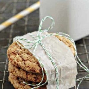 Close up of wrapped Butterfinger cookies on a cooling rack