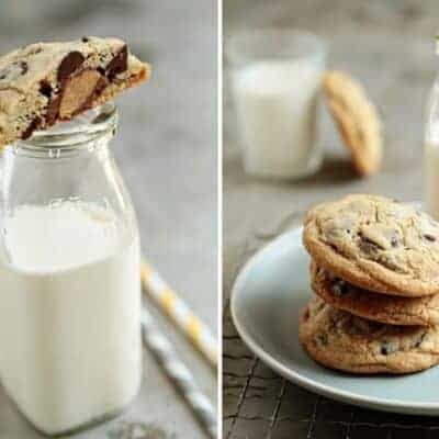 Reese's Cup Stuffed Chocolate Chip Cookies