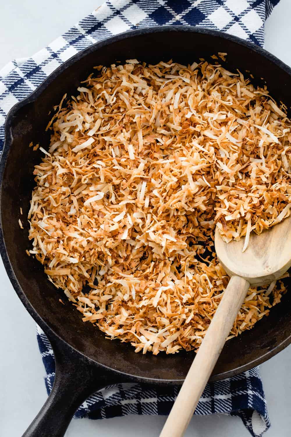 Learn how to easily toast shredded coconut using the stovetop, oven and microwave. So simple and delicious!