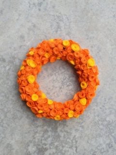 halloween rosette wreath