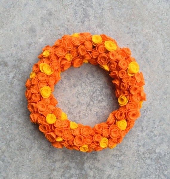 halloween rosette wreath