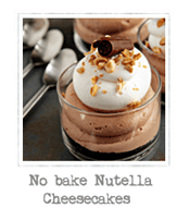 no bake nutella cheesecakes