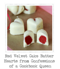 Red Velvet Cake Batter Hearts