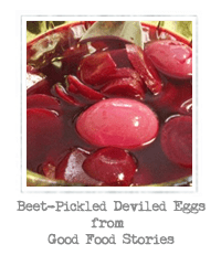 beet-pickled deviled eggs