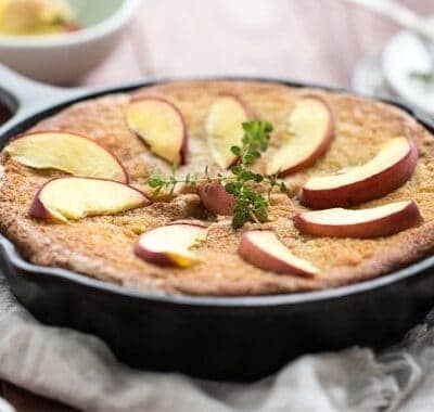 Peach Thyme Skillet Cake