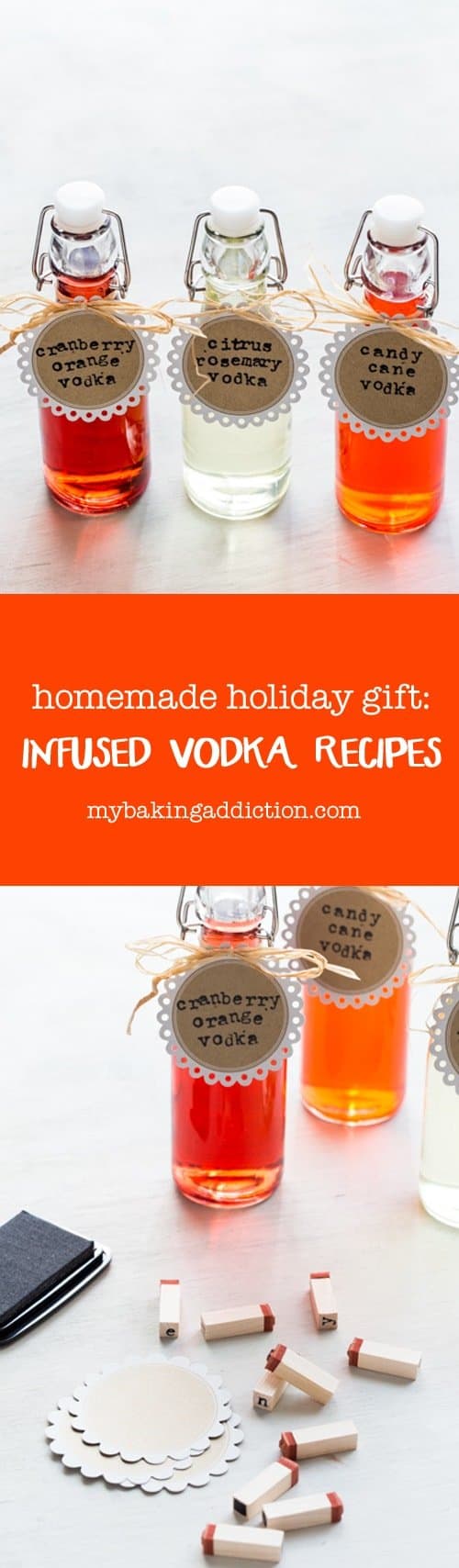 3 Infused Vodka Recipes! This  is the perfect homemade holiday gift for friends and neighbors. Grab a bottle of high-quality vodka and get creative!