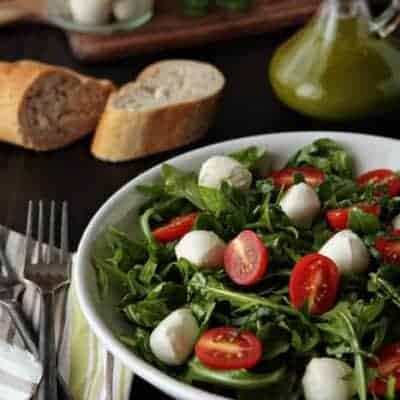 Tomato and Mozzarella Salad with Basil Vinaigrette
