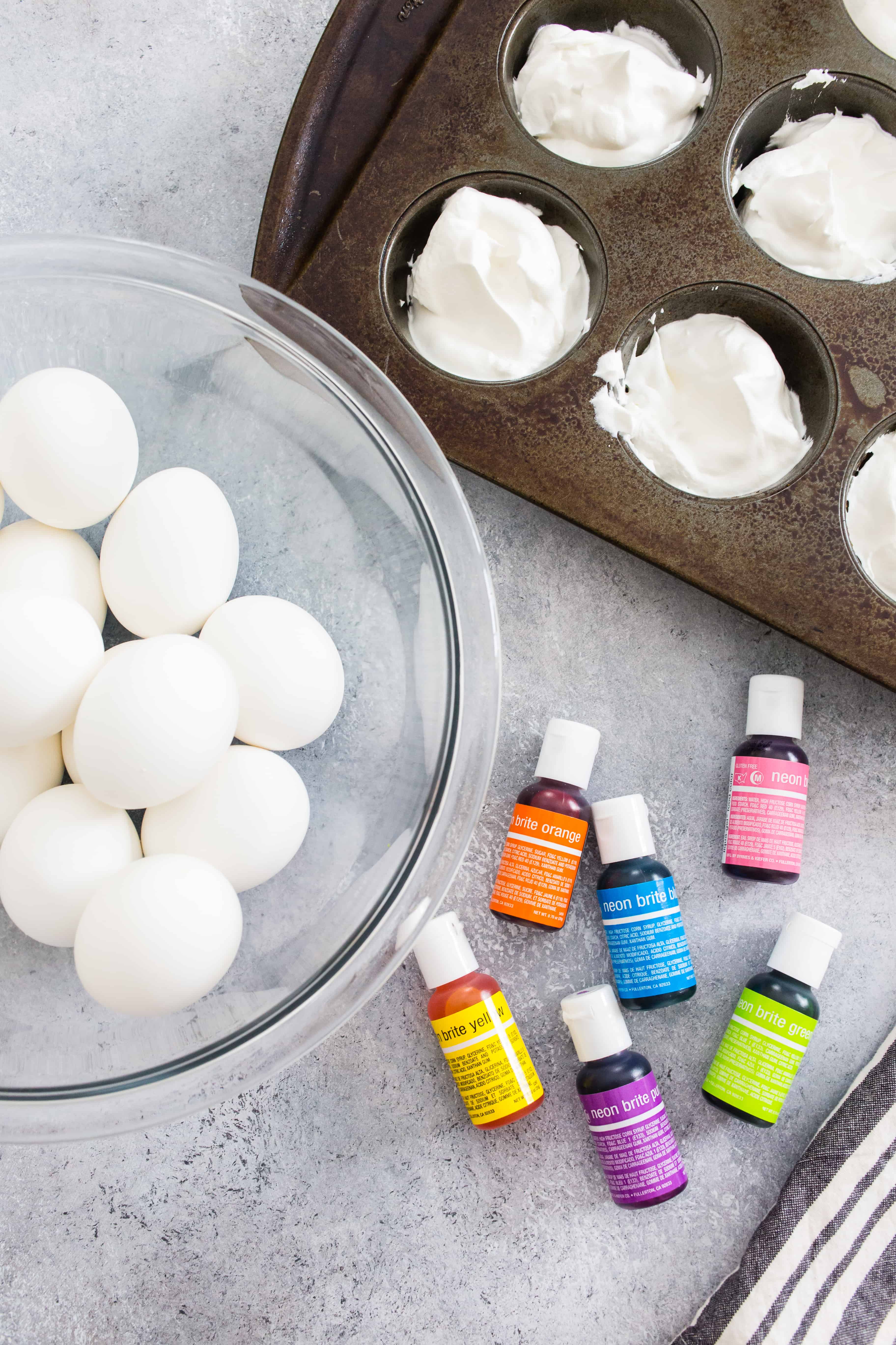 Whipped Cream Dyed Eggs couldn't be easier. With only a few ingredients you'll have the prefect family project for Easter!