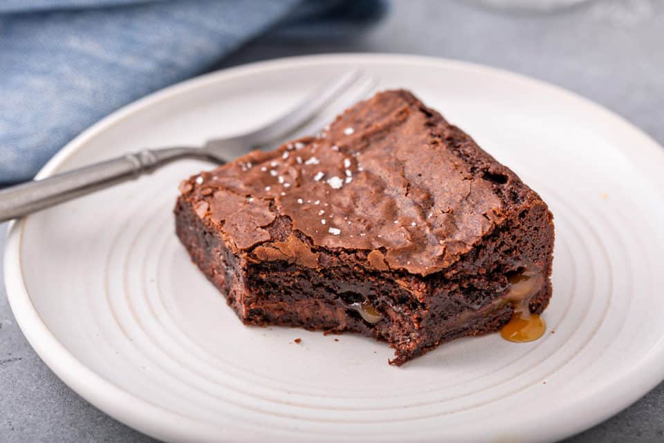The Easiest Salted Caramel Brownies | My Baking Addiction
