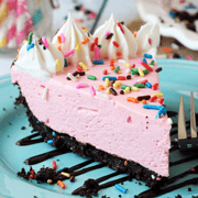 No Bake Strawberry Milkshake Cheesecake