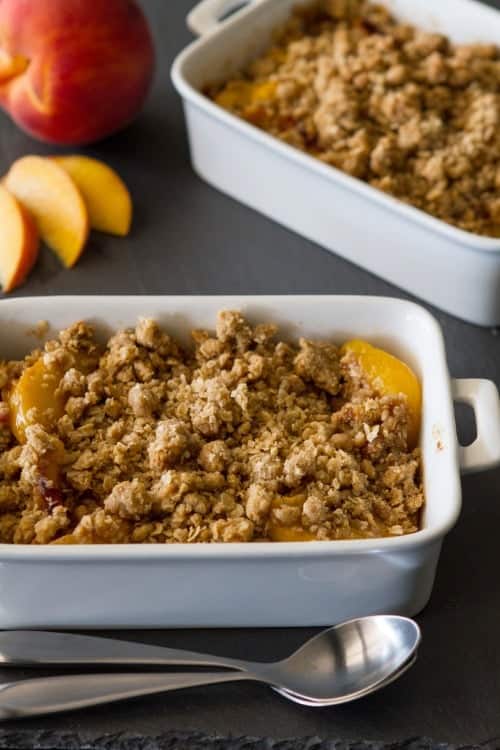 Peach Crisp Recipe Photo | My Baking Addiction