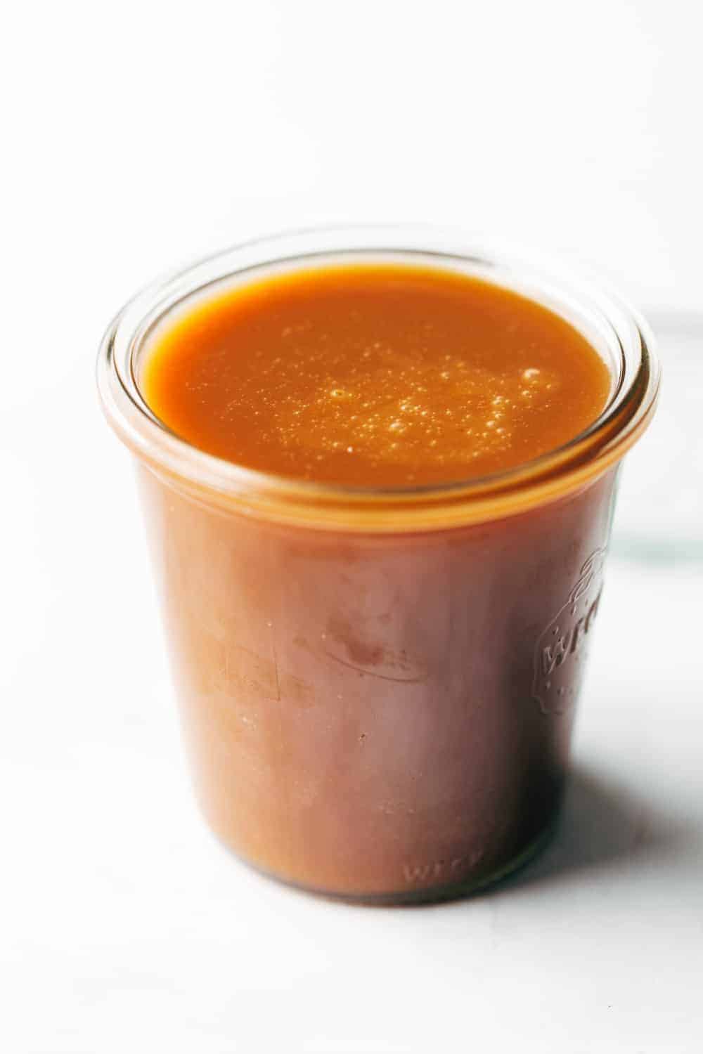 Salted caramel sauce is easy to make at home and is delicious on everything