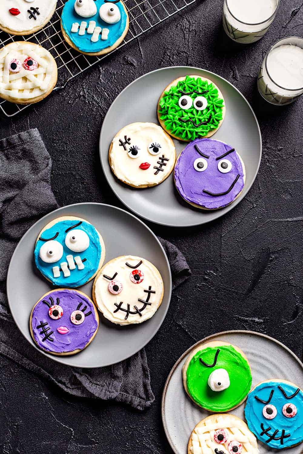 Halloween Monster Decorated Sugar Cookies | My Baking Addiction