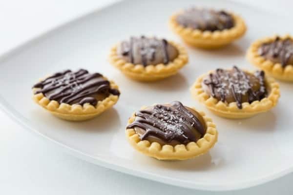 Mini Salted Caramel Chocolate Pies on MyBakingAddiction.com