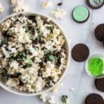 Mint Cookies and Cream Popcorn on My Baking Addiction