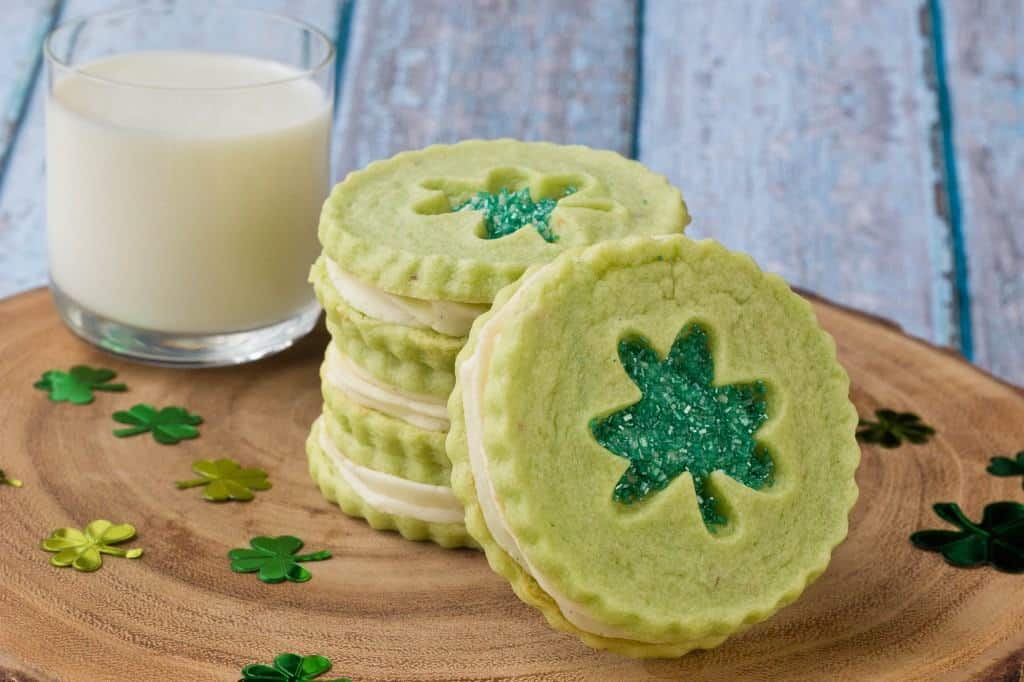 Pistachio Pudding Linzer Cookies | Decadent St. Patrick’s Day Cookies You'll Love