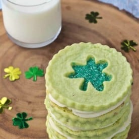 Pistachio Pudding Linzer Cookies on My Baking Addiction