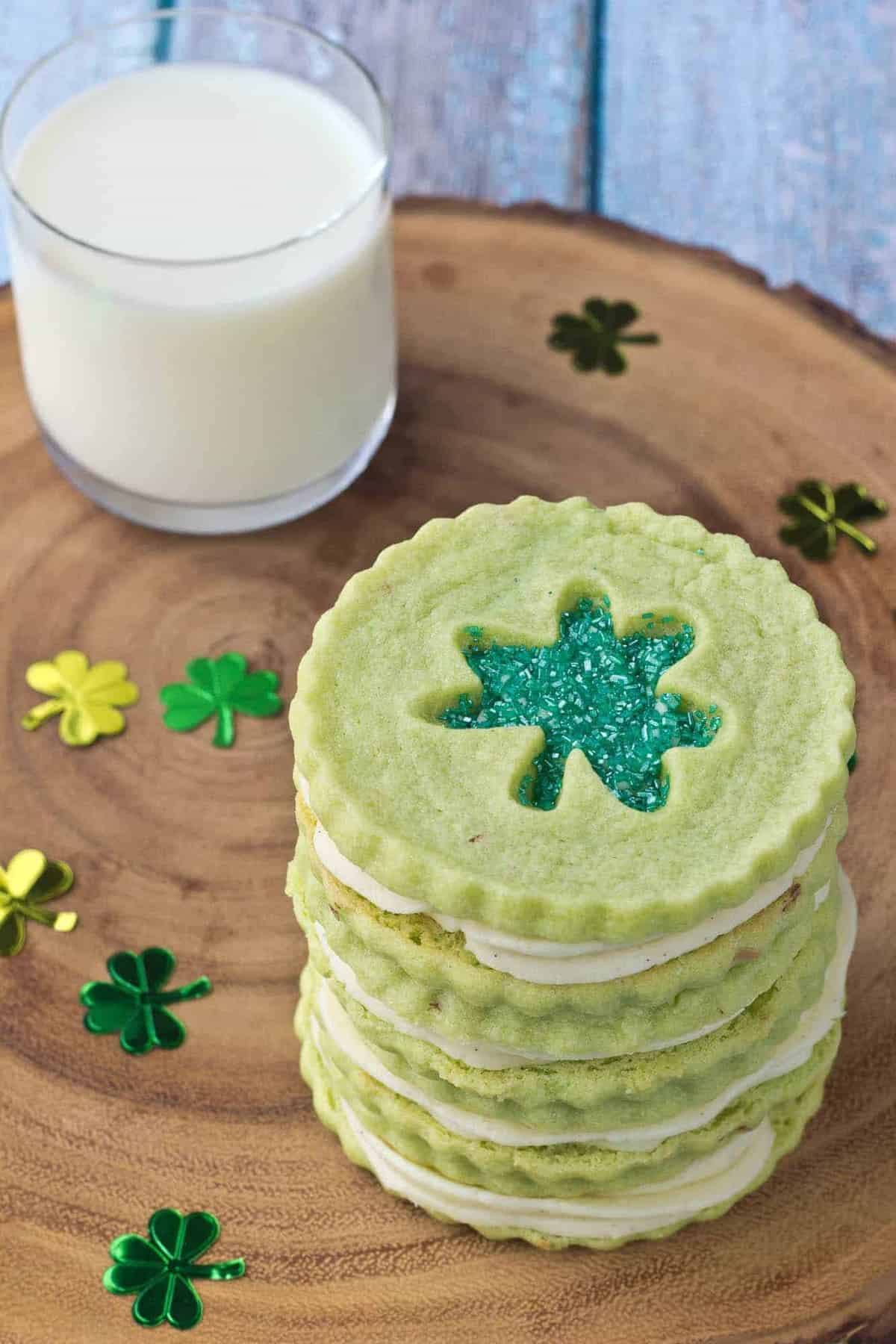 Pistachio Pudding Linzer Cookies on My Baking Addiction