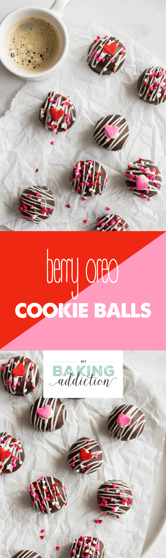 Wow your sweetie with these super easy Berry Oreo Cookie Balls. No-bake and full of all the sprinkles you can handle.