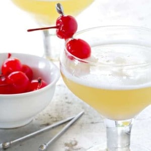 Celebrate summer with this delicious Pineapple Upside Down Cake Cocktail. So delicious!