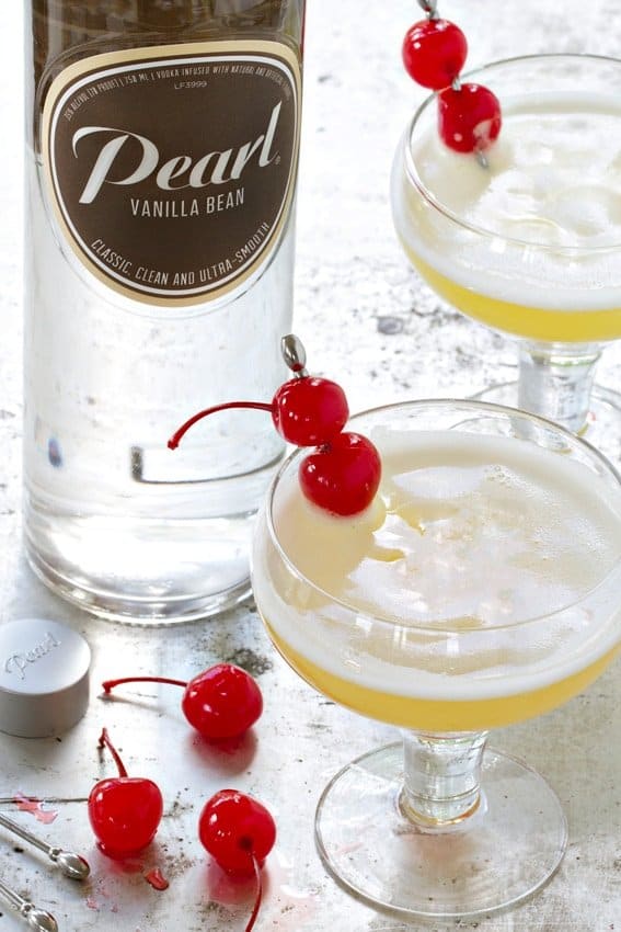 This Pineapple Upside Down Cake Cocktail is sure to please! So perfect for summer!