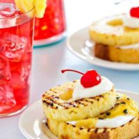 Grilled Pound Cake with Pineapple and Passion Fruit is the perfect dessert for summer!