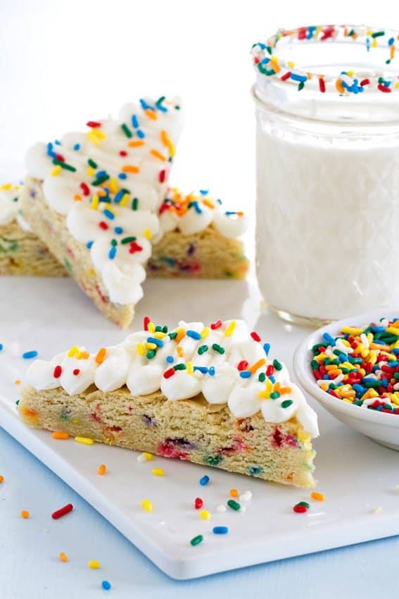 Sugar Cookie Bars will make you SO happy! Just look at those fun sprinkles! 